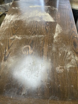 Oak dining table repolished